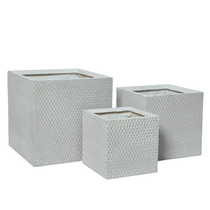 SET 3 VASI NIDO D'APE BIANCO H